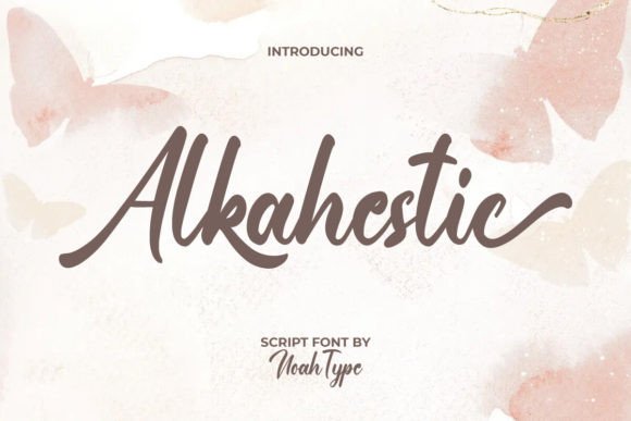 Alkahestic: A Script Font for Modern Crafters