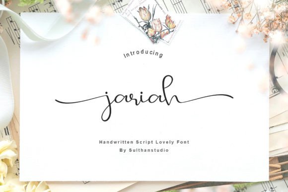 Jariah Font: A Light Handwritten Typeface for Editorial Design