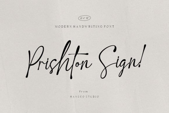 Prishton Sign: A Modern Script Font for Authentic Branding
